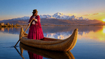Real Film Grain sample: Edit: a spotless render of an Andean reed boat changed to carry fine photographic grain.