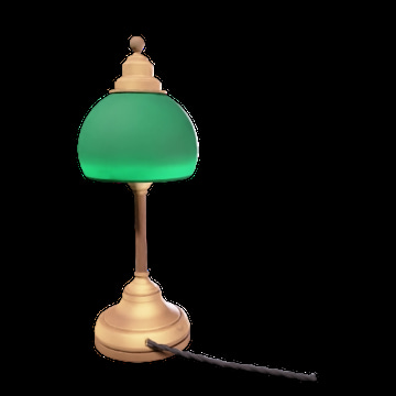 3D Model Generator example: A vintage brass desk lamp
