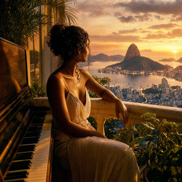 MiniMax Music Cover sample: A sparse piano ballad reborn as breezy bossa nova, like a sunlit Rio balcony at dusk.