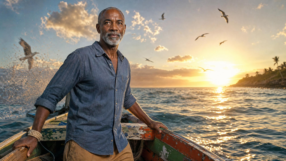 The same fisherman, in a new scene