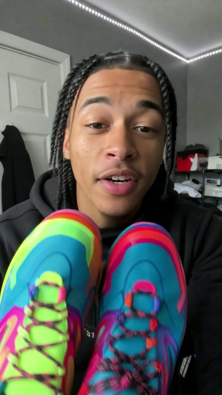 Sneakers, shown off up close