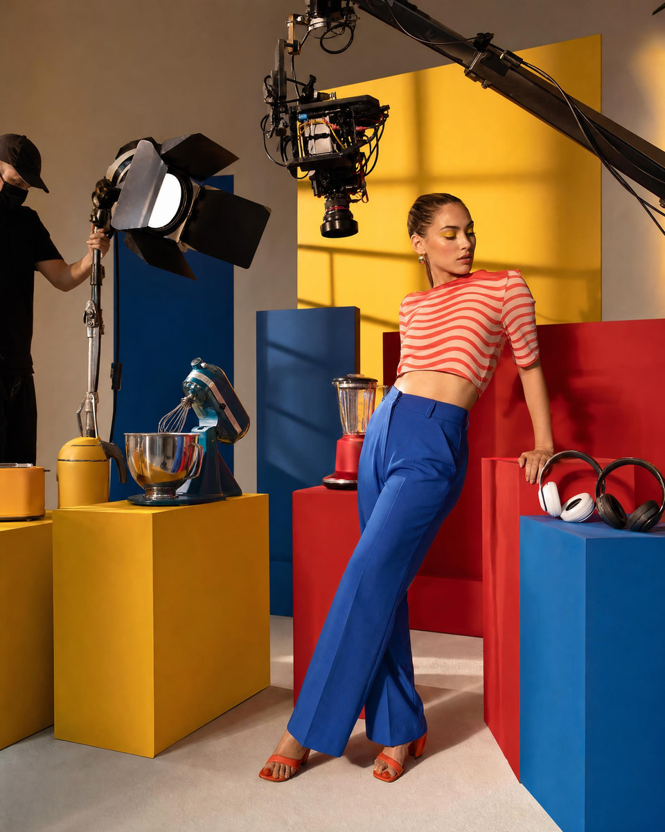 A bright product campaign set