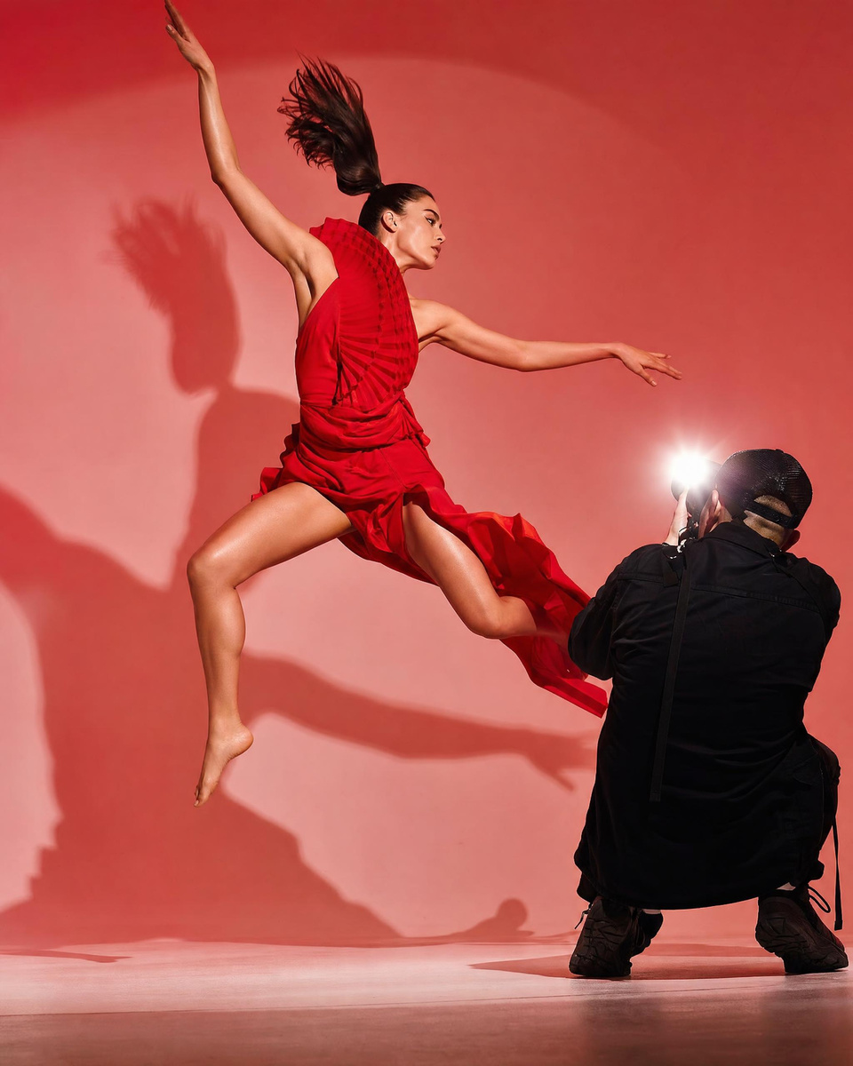A campaign shoot caught mid-leap
