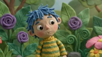 Gemini Omni Flash Edit sample: A claymation garden where a butterfly becomes a bee, everything else unchanged